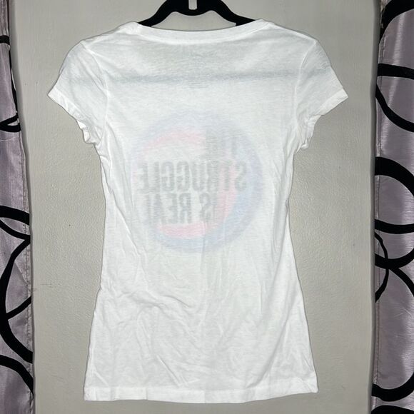 The Struggle Is Real Womens Graphic Short Sleeve T-Shirt, White Size Small 3-5 - Picture 6 of 6